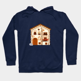 Flowery Cottage Pixel Art Hoodie